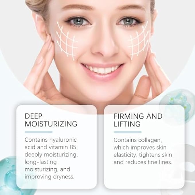 SWIUKPHE FACE MASK, COLLAGEN FACE MASK, SKIN CARE HYDRATING ANTI AGING FACIAL MASK HYALURONIC ACID SHEET PACK FOR WOMEN SKINCARE BEAUTY SMOOTHING REJUVENATING (4PCS, BOX) - Image 3